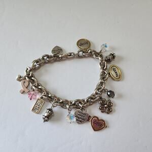 Brighton Breast Cancer Awareness Charm‎ Bracelet